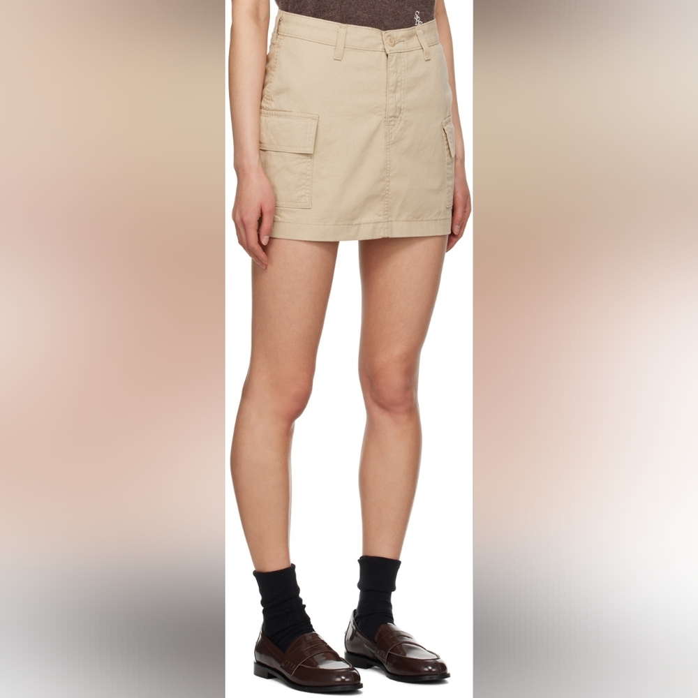 Levi’s 94 Cargo Mini Skirt Khaki Tan Utility Y2K Size 29
